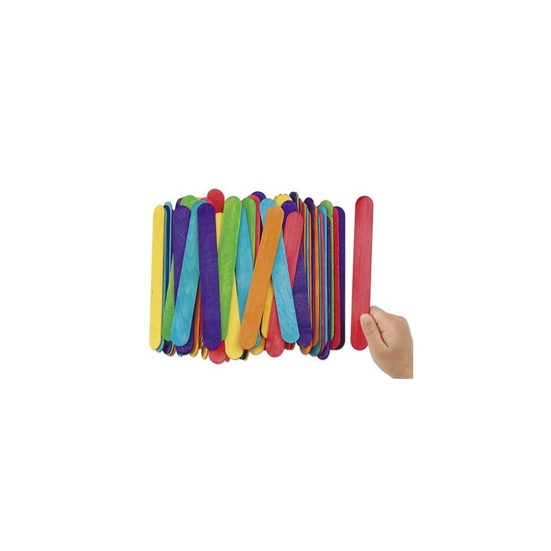 Jumbo Coloured Craft Sticks - Pack Of 100*